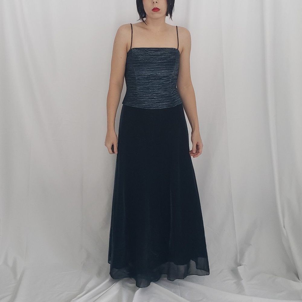 Y2K Iridescent Blue Promโ Dress